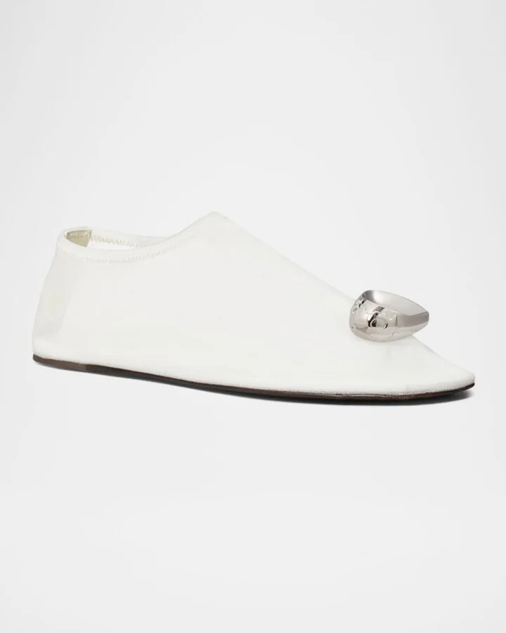Patos Ornament Mesh Ballerina Flats - Image 4
