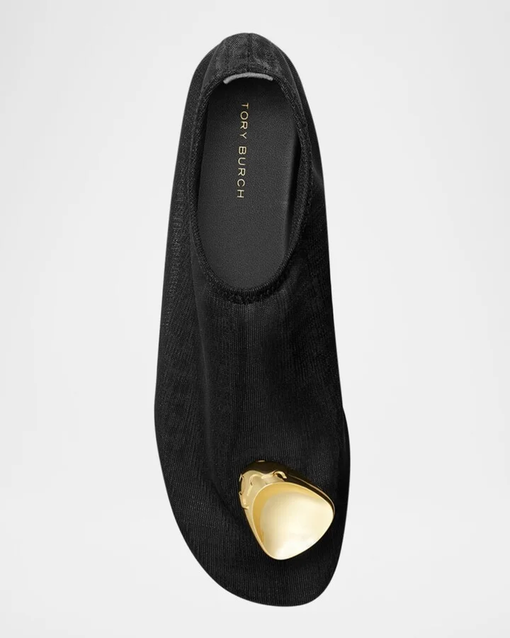 Patos Ornament Mesh Ballerina Flats - Image 11