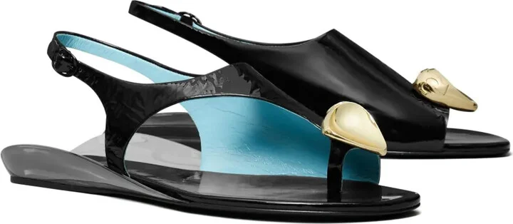 Patos stone-embellished leather sandals - Image 2