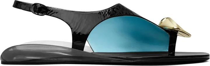 Patos stone-embellished leather sandals