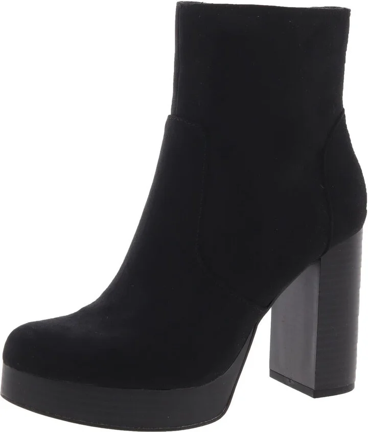 Patricee Womens Cushioned Footbed Faux Suede Mid-Calf Boots