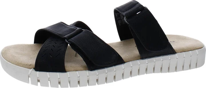 Patricia Womens Faux Leather Slip-On Slide Sandals