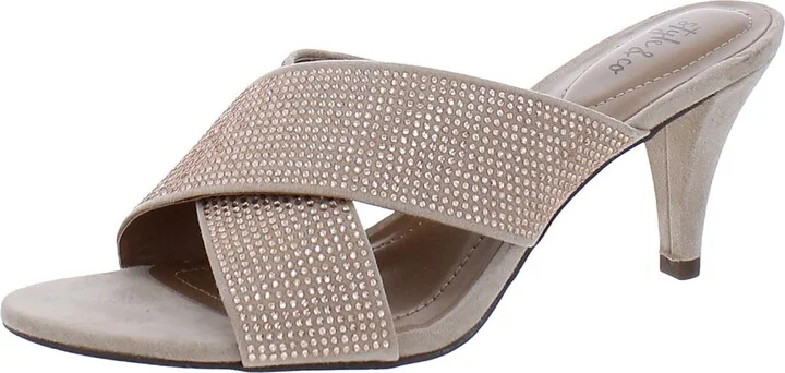 Patriciaa 2 Womens Faux Suede Rhinestone Heels