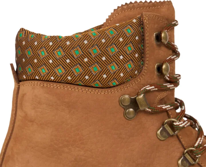 Patterned-Collar Lace-Up Boots - Image 3
