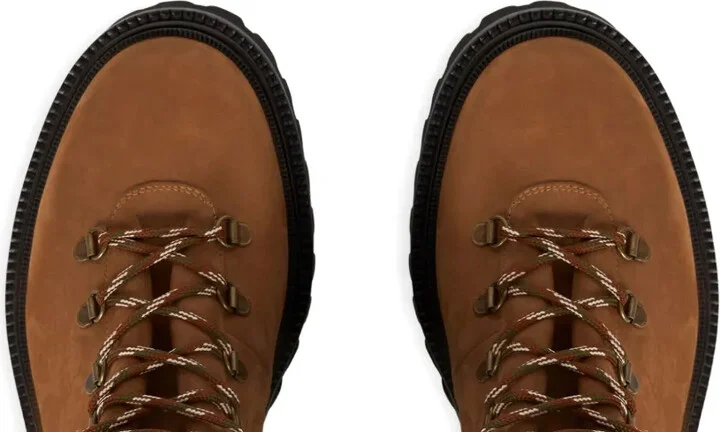Patterned-Collar Lace-Up Boots - Image 4