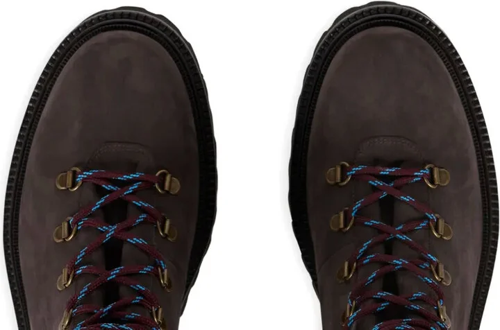 Patterned-Collar Lace-Up Boots - Image 4