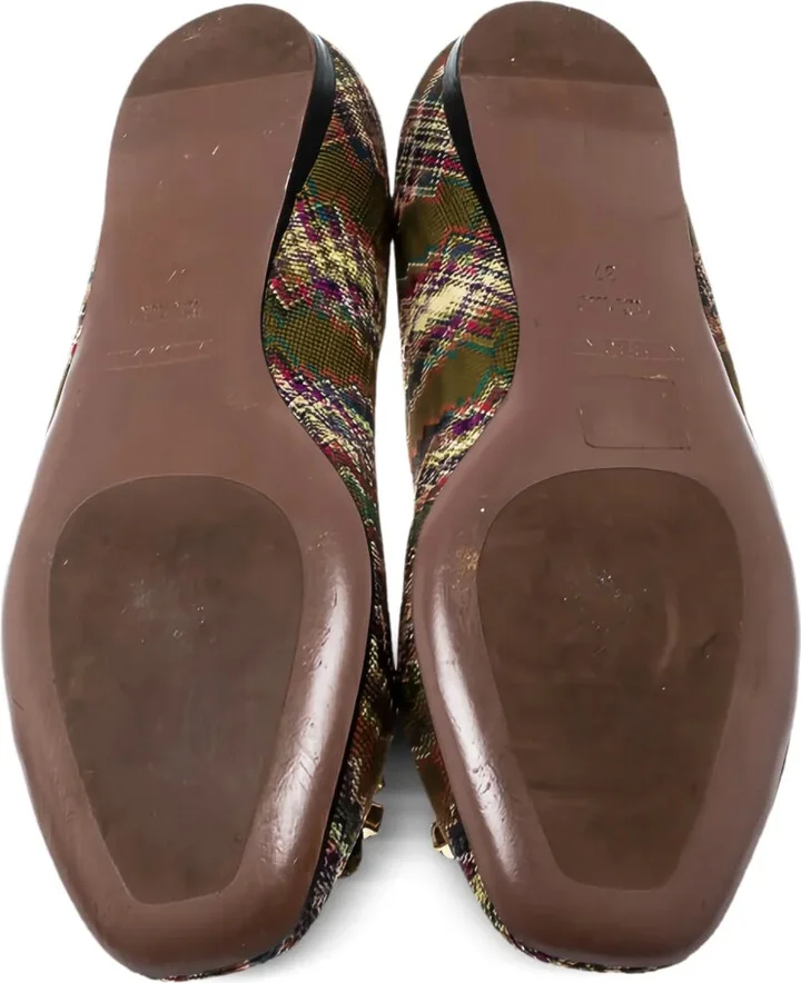 Patterned Crystal-Embellished Ballet Flats - Image 4