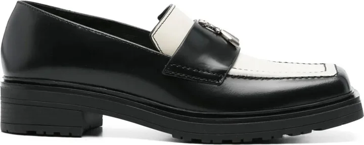 Patterned Leather Loafers
