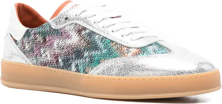 Patterned Leather Sneakers - Image 2