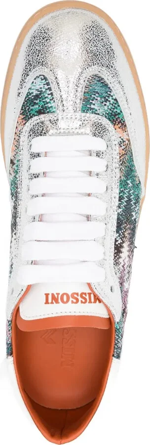 Patterned Leather Sneakers - Image 4