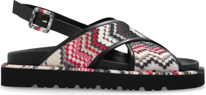 Patterned Sandals, , - Multicolour