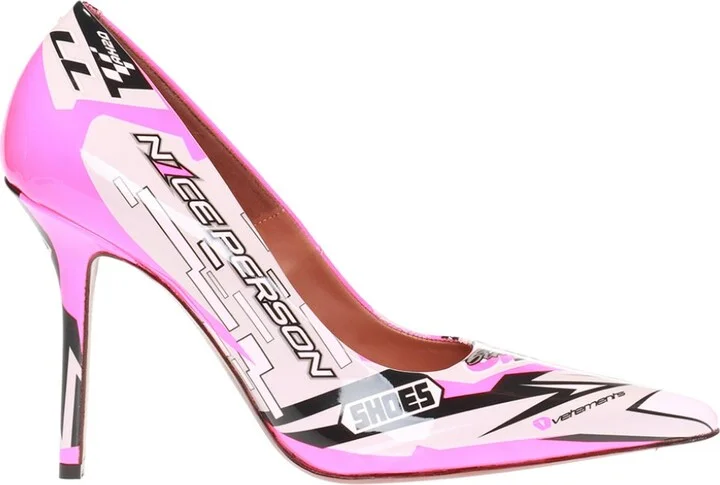 Patterned Stiletto Pumps, , - Pink