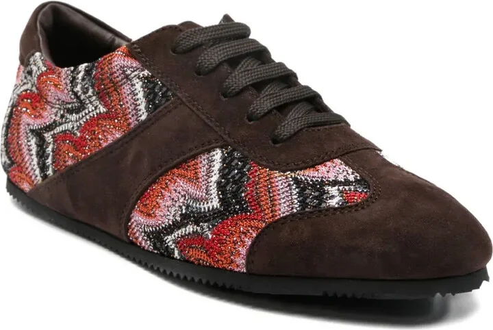 Patterned Suede Trainers - Image 2