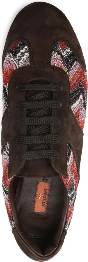 Patterned Suede Trainers - Image 4