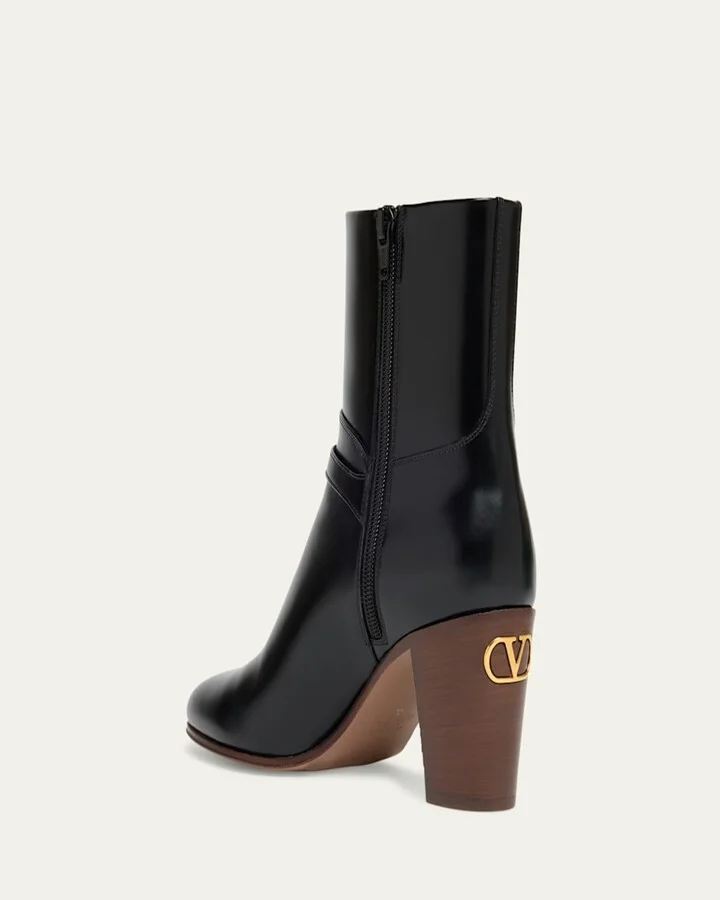 Pattie Leather Buckle Ankle Boots - Image 2