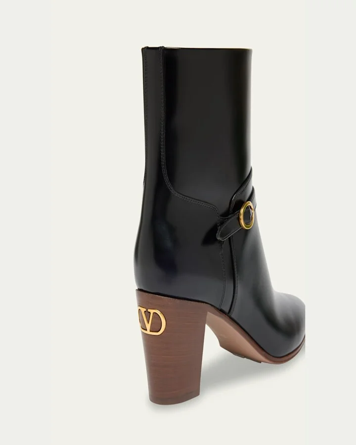 Pattie Leather Buckle Ankle Boots - Image 4