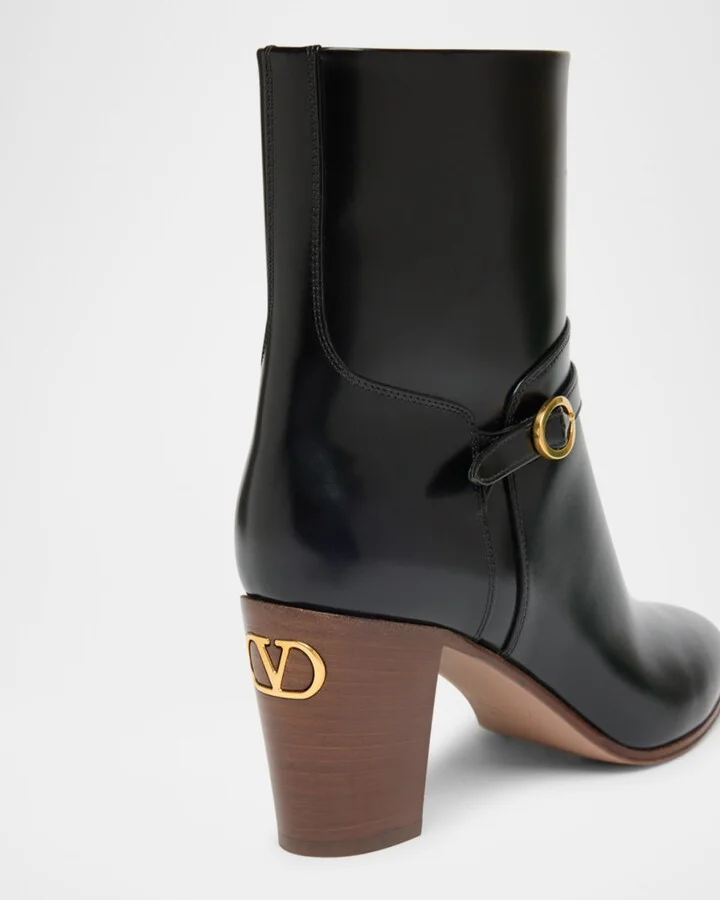 Pattie Leather Buckle Ankle Boots - Image 2