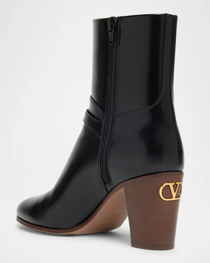 Pattie Leather Buckle Ankle Boots - Image 3