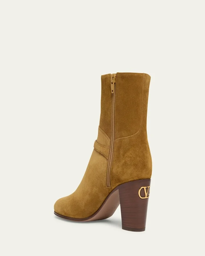 Pattie Suede Buckle Ankle Boots - Image 2