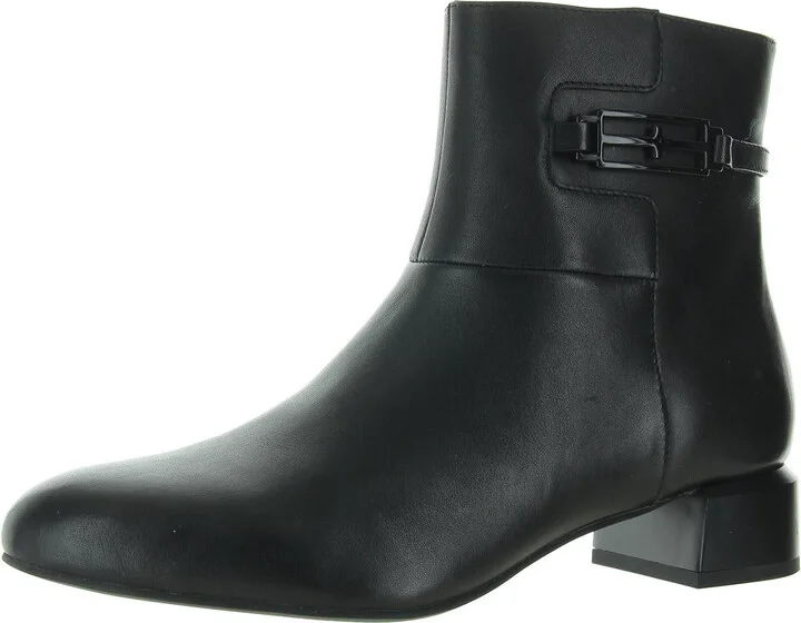 Patton Womens Zipper Leather Mid-Calf Boots