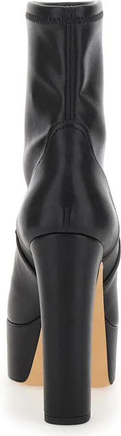 “Patty” Black Ankle Boots With High Heel And Platform In Leather Woman - Image 4