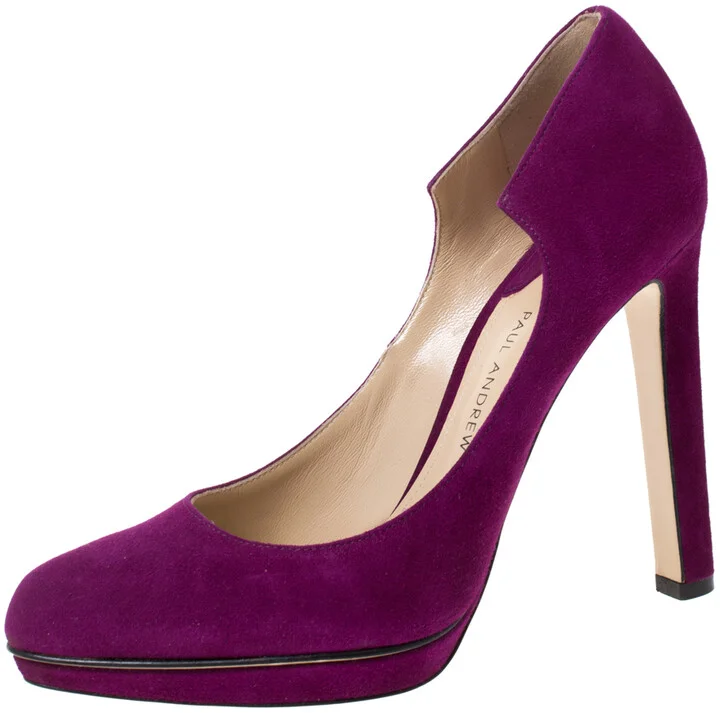 Paul Andrew Purple Suede Manhattan Pumps Size 36