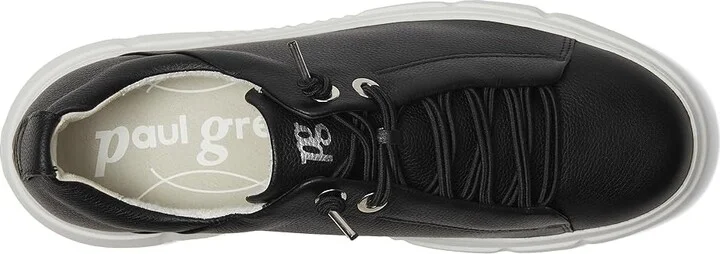 Paul Green Abbey Sneakers Women's Shoes Black Leather : AT 6.5 (US Women's 9) M - Image 2