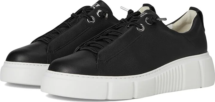 Paul Green Abbey Sneakers Women's Shoes Black Leather : AT 6.5 (US Women's 9) M