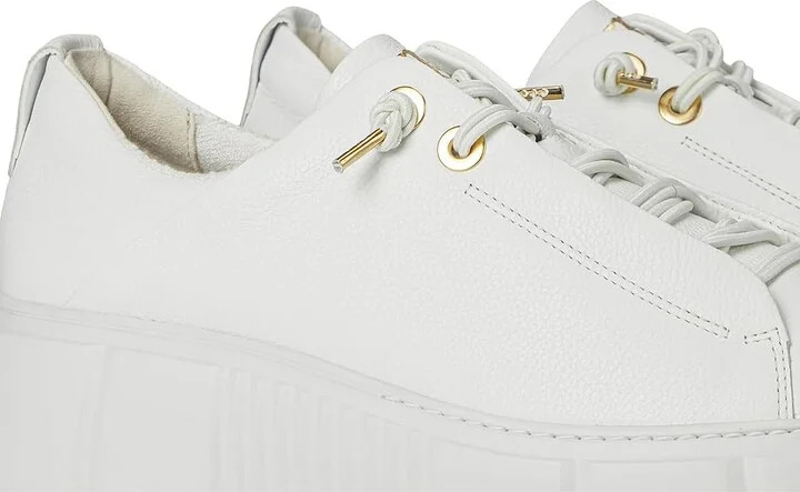 Paul Green Abbey Sneakers Women's Shoes White Leather : AT 7 (US Women's 9.5) M - Image 7