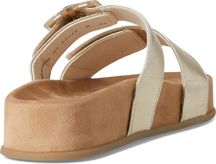Paul Green Aloha Slide Women's Sandals Platino Metallic Future : AT 5.5 (US Women's 8) M, Leather - Image 4