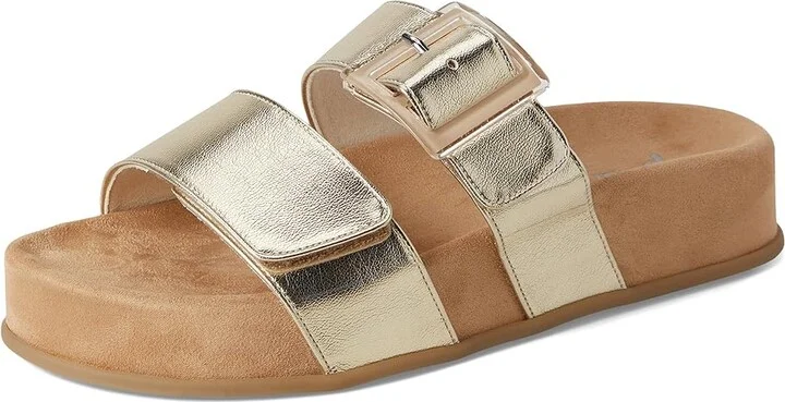 Paul Green Aloha Slide Women's Sandals Platino Metallic Future : AT 5.5 (US Women's 8) M, Leather - Image 5