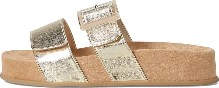 Paul Green Aloha Slide Women's Sandals Platino Metallic Future : AT 5.5 (US Women's 8) M, Leather - Image 6