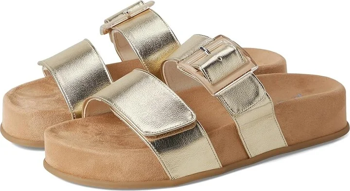 Paul Green Aloha Slide Women's Sandals Platino Metallic Future : AT 5.5 (US Women's 8) M, Leather