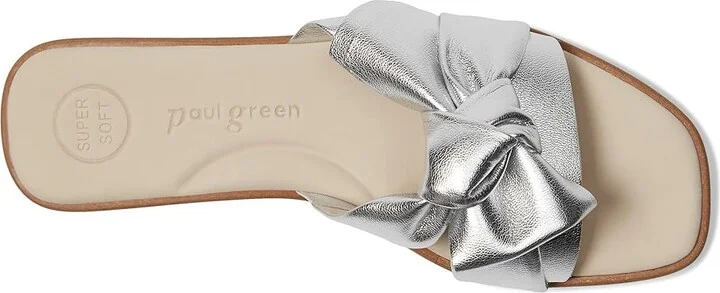 Paul Green Annie Slide Women's Sandals Aluminium Metallic Future : AT 8 (US Women's 10.5) M, Leather - Image 2