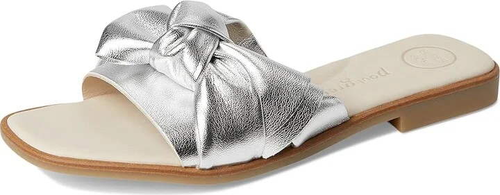 Paul Green Annie Slide Women's Sandals Aluminium Metallic Future : AT 8 (US Women's 10.5) M, Leather - Image 5