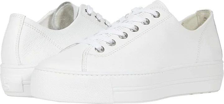 Paul Green Bixby Sneakers Women's Shoes White Leather : AT 8 (US Women's 10.5) M