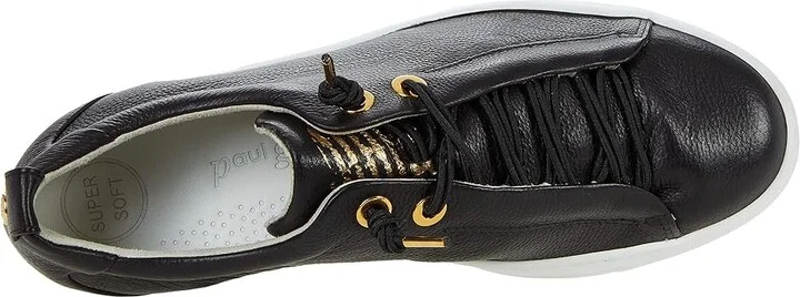 Paul Green Faye Sneaker Women's Shoes Black Gold Combo : AT 3.5 (US Women's 6) M, Leather - Image 2