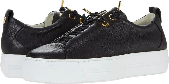 Paul Green Faye Sneaker Women's Shoes Black Gold Combo : AT 3.5 (US Women's 6) M, Leather