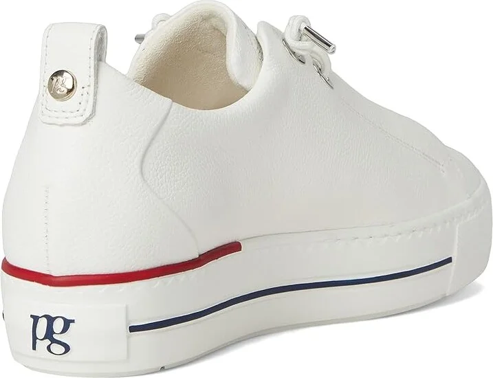 Paul Green Faye Sneakers Women's Shoes White Red Blue Combo : AT 8 (US Women's 10.5) M, Leather - Image 4