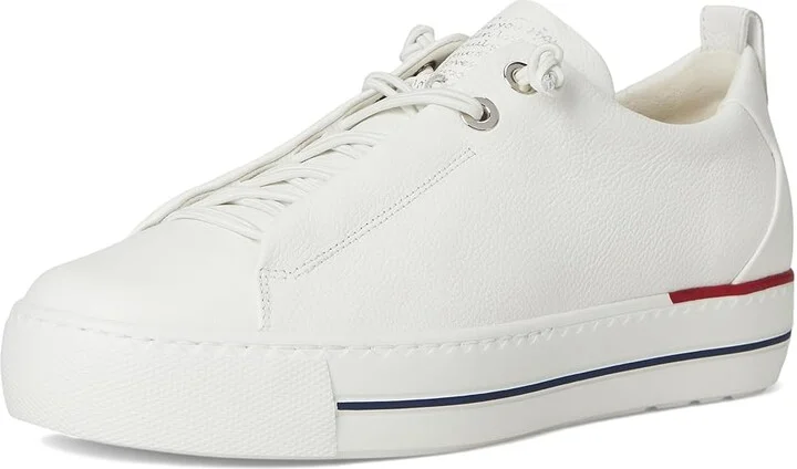 Paul Green Faye Sneakers Women's Shoes White Red Blue Combo : AT 8 (US Women's 10.5) M, Leather - Image 5
