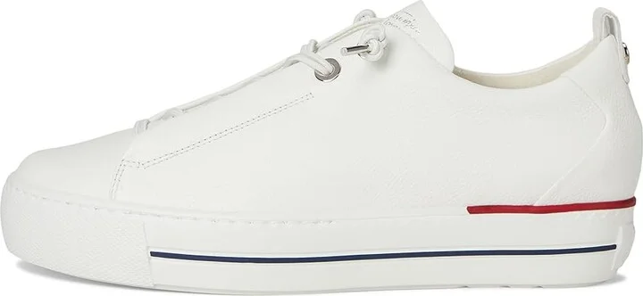 Paul Green Faye Sneakers Women's Shoes White Red Blue Combo : AT 8 (US Women's 10.5) M, Leather - Image 6