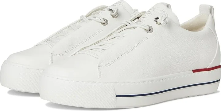 Paul Green Faye Sneakers Women's Shoes White Red Blue Combo : AT 8 (US Women's 10.5) M, Leather