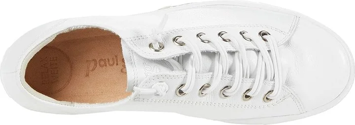 Paul Green Hadley Sneaker Women's Shoes White Silver MC Leather : AT 3.5 (US Women's 6) M - Image 2