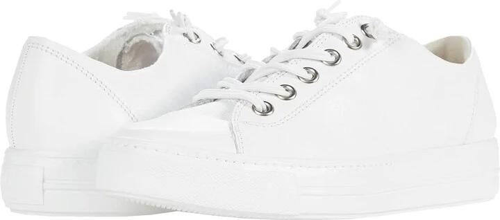 Paul Green Hadley Sneaker Women's Shoes White Silver MC Leather : AT 3.5 (US Women's 6) M