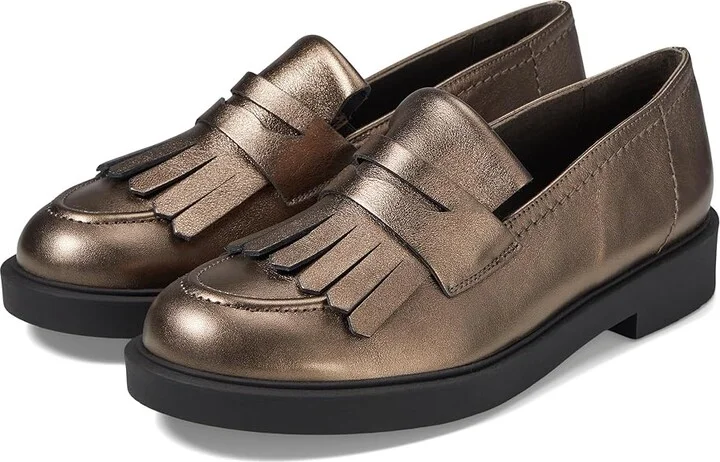 Paul Green Stacy Flat Women's Shoes Grunge Metallic Leather : AT 4.5 (US Women's 7) M