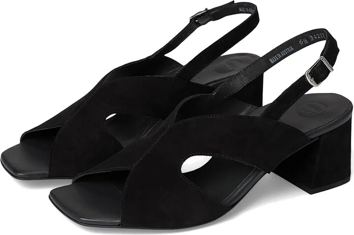 Paul Green Verona Sling Women's Sandals Black : AT 5.5 (US Women's 8) M, Leather/Rubber