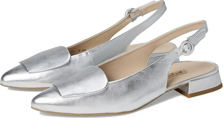 Paul Green Viola Sling Women's Sandals Aluminium Metallic Nappa : AT 3.5 (US Women's 6) M, Leather/Rubber