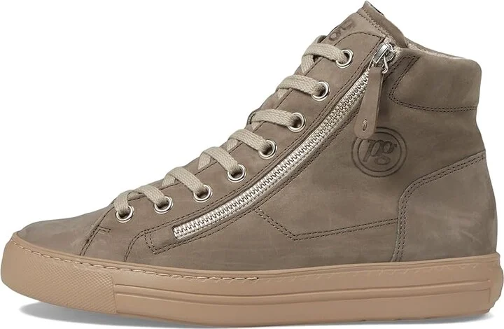 Paul Green Wells Sneaker Women's Shoes Taupe Nubuk : AT 5 (US Women's 7.5) M, Leather/Rubber - Image 6