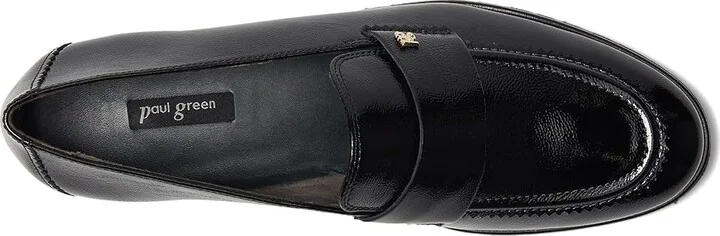 Paul Green Wheaton Flat Women's Flat Shoes Black Crinkled Patent : AT 5 (US Women's 7.5) M, Leather - Image 2
