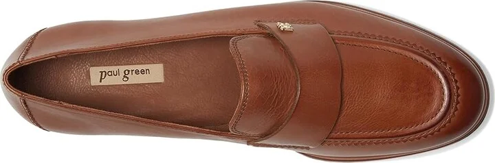 Paul Green Wheaton Flat Women's Flat Shoes Cognac Leather : AT 3.5 (US Women's 6) M - Image 2